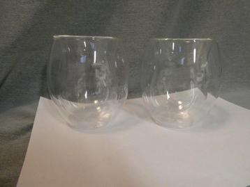 2 x Jasili dubbelwandige glazen beschikbaar voor biedingen