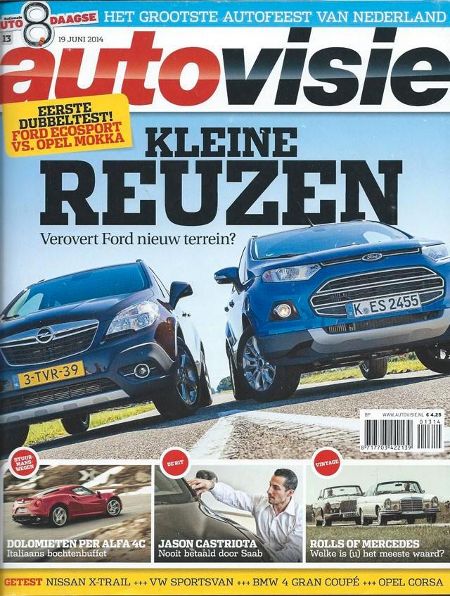 Autovisie 13 2014 : BMW 428i - Ford Ecosport - Opel Mokka, Boeken, Auto's | Folders en Tijdschriften, Gelezen, Algemeen, Ophalen of Verzenden