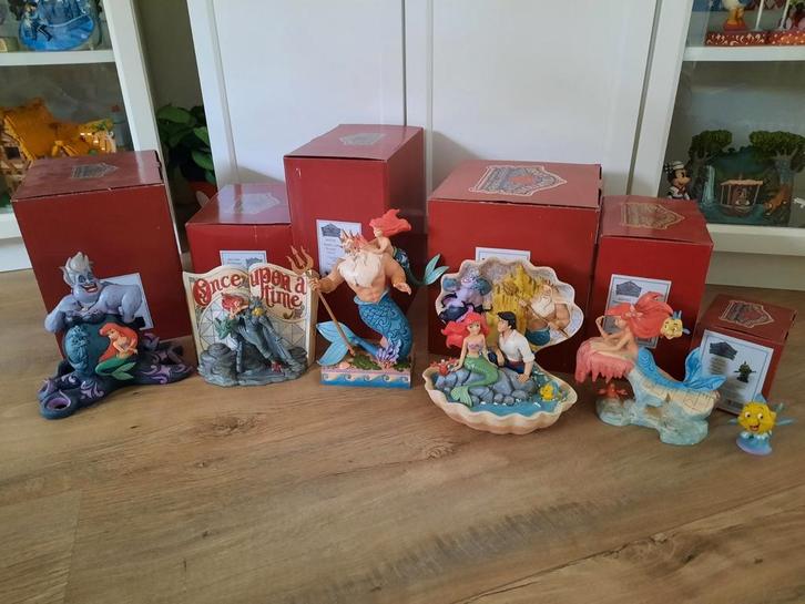 Disney traditions Ariel, Ursula, Triton en Botje, Verzamelen, Disney, Zo goed als nieuw, Beeldje of Figuurtje, Ophalen of Verzenden