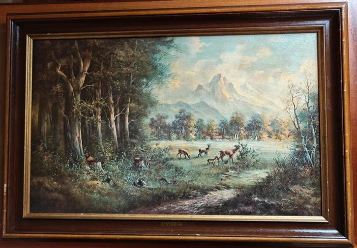 Berglandschap van Corrado Pila, Antiek en Kunst, Kunst | Schilderijen | Klassiek, Ophalen