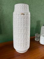 West Germany Scheurich 260-52 vaas wit, patroon Inca, Tuin en Terras, Bloempotten, Gebruikt, Rond, Binnen, Ophalen of Verzenden