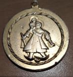 medaille sint christoffel reisheilige beschermheilige metaal, Ophalen of Verzenden, Overige materialen