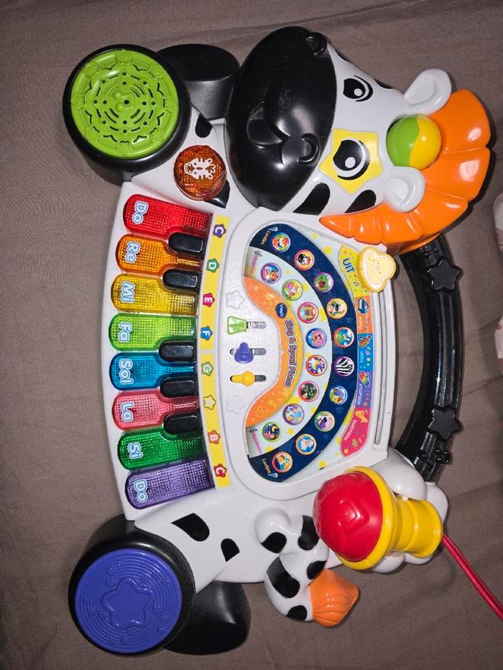 VTech Zebra Piano - Muzikaal Speelplezier!, Kinderen en Baby's, Speelgoed | Babyspeelgoed, Gebruikt, Overige typen, Met licht