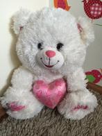 Grote witte pratende zingende Beer I love you, 40 cm, Ophalen of Verzenden, Nieuw, Beer