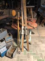 Mooie oude houten ski’s met bamboe stokken, Ophalen of Verzenden