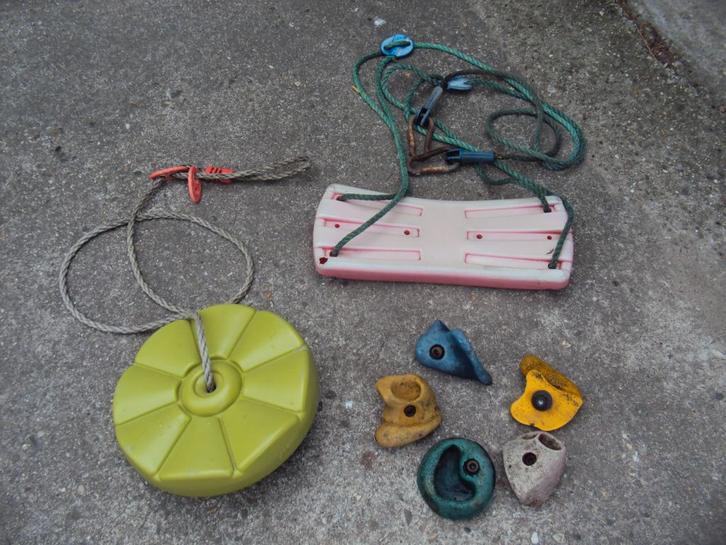 Schommels 2x / klimstenen 5x voor speelhuis speeltoestel, Kinderen en Baby's, Speelgoed | Buiten | Speeltoestellen, Klimwand, Schommel