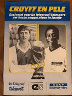 Cruyff en Pele poster 60 x 84 cm, Verzamelen, Rechthoekig Staand, Deurposter of groter, Ophalen of Verzenden, Zo goed als nieuw