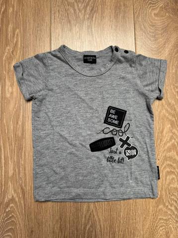 Lucky No. 7 t-shirt jongen grijs/zwart maat 74/80 beschikbaar voor biedingen