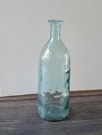Glazen Fles Vaas - Decoratief, Ophalen of Verzenden, Minder dan 50 cm, Groen, Glas