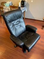 relaxfauteuil, draaistoel, Ophalen, Gebruikt, Zwart, Leer