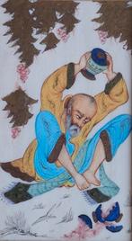 China. Miniatuur. Olieverf. Sign. 21/27 cm. Ca 1920., Antiek en Kunst, Kunst | Niet-Westerse kunst, Ophalen