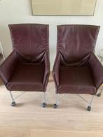 Montis chaplin; 4 mooie leren aubergine kleurige hoezen, Huis en Inrichting, Fauteuils, Ophalen, Gebruikt