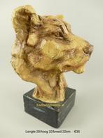 Tijgerkop van polystone lijkt op hout erg mooi beeld, Antiek en Kunst, Kunst | Beelden en Houtsnijwerken, Ophalen of Verzenden