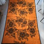Vintage Real Deken - Oranje & Bruin, Ophalen of Verzenden, Gebruikt