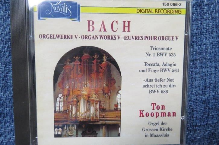 Cd orgel: Bach orgelwerke V, Ton Koopman, GK Maasluis, Cd's en Dvd's, Cd's | Klassiek, Zo goed als nieuw, Kamermuziek, Classicisme