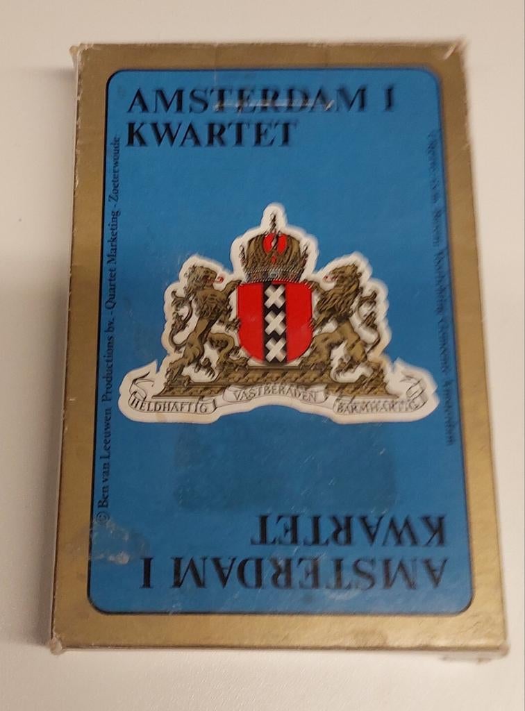 Oud kwartetspel over geschiedenis van Amsterdam. Vintage., Ophalen of Verzenden, Kwartet(ten)