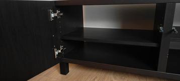Zwart Ikea BESTÄ TV-Meubel met 2 Drukdeuren - afbeelding 7