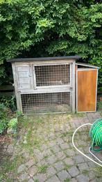 Konijnenhok met opbergkastje, Dieren en Toebehoren, Ophalen, 110 cm of meer, Zo goed als nieuw, 90 cm of meer