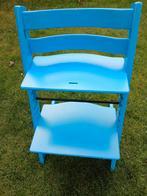 stokke tripp trapp stoel blauw, Ophalen, Gebruikt, Meegroeistoel, Aanschuifbaar