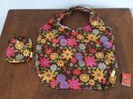 Hip kek opvouwbaar tasje fleurig kleurig vrolijk bloemetjes, Ophalen of Verzenden, Nieuw, Bruin, Shopper