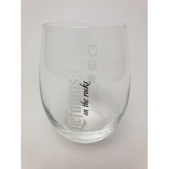 # Liefmans on the rocks glas sierletters, Verzamelen, Glas en Borrelglaasjes, Ophalen of Verzenden, Gebruikt, Bierglas
