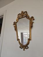 Sierlijke spiegel met goudkleurige rand, Overige vormen, Minder dan 100 cm, Zo goed als nieuw, 50 tot 75 cm
