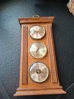 Vintage eikenhouten weerstation van Oisterwijk, Antiek en Kunst, Antiek | Klokken, Ophalen of Verzenden