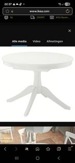 OPZOEK naar deze tafel wit uitschuifbaar van ikea., Ophalen of Verzenden, Rond