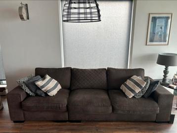 Te koop aangeboden mooie bruine bank (stof)