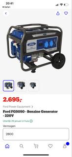 Ford FG5050 Benzine Generator - Nieuw!, Doe-het-zelf en Verbouw, Aggregaten, Ophalen, Elektrisch startend, Benzine, Nieuw