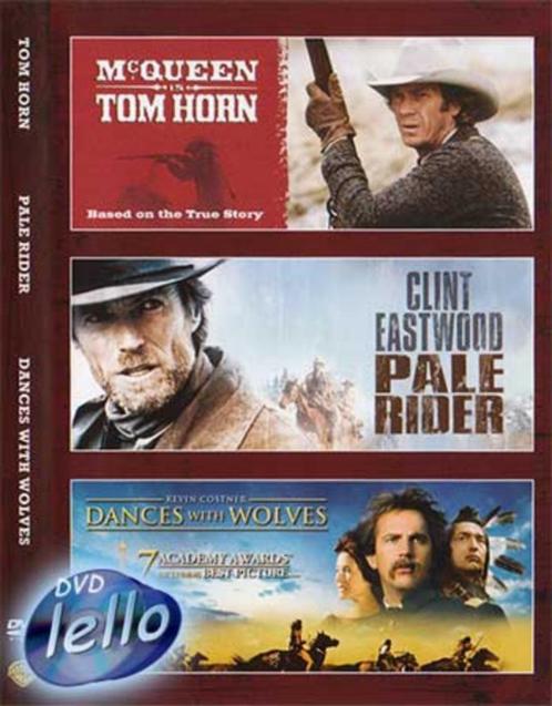 3 Westerns: Tom Horn, Pale Rider & Dances with Wolves, nieuw, Cd's en Dvd's, Dvd's | Klassiekers, Actie en Avontuur, 1980 tot heden