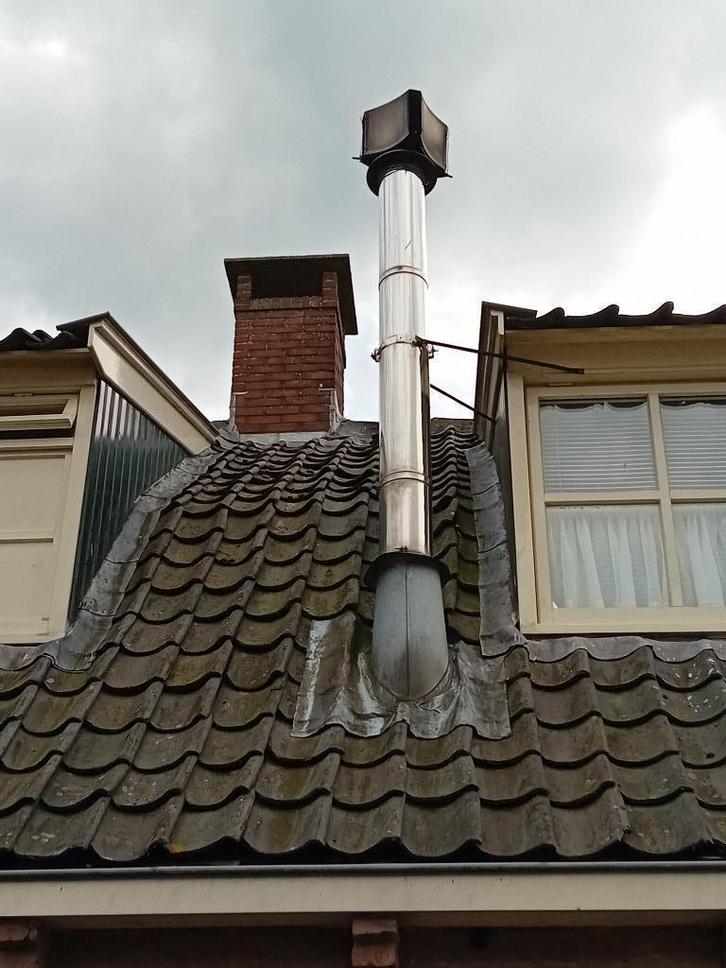 Helex dubbelwandig rvs  rookkanaal 150 mm, Huis en Inrichting, Kachels, Gebruikt, Vrijstaand, Overige soorten, Hout, Ophalen