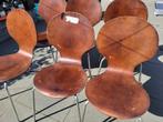 6 mooie sterke hout stoelen tekoop 5 euro per stuk, Bruin, Ophalen of Verzenden, Zo goed als nieuw, Vijf, Zes of meer stoelen