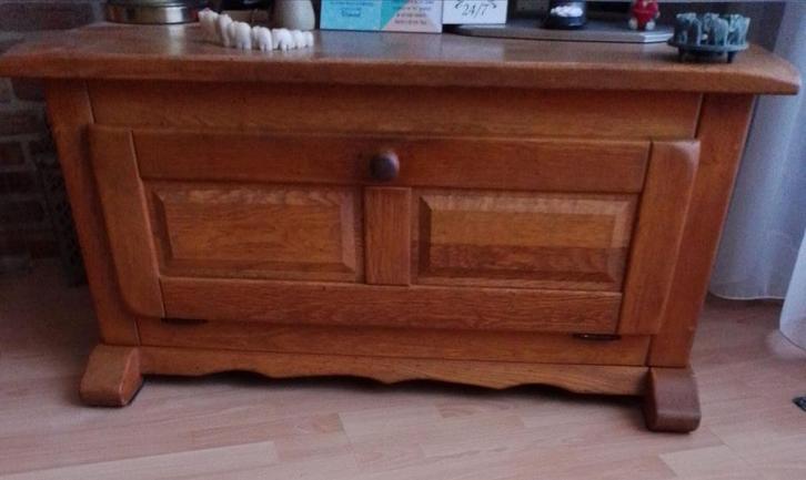 Eiken Dekenkist / TV Meubel - 108x54x52 cm, Huis en Inrichting, Kasten | Dressoirs, Gebruikt, 100 tot 150 cm, 50 tot 75 cm, Met klep(pen)