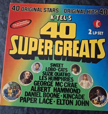 40 Super Greats 2 vinly LP van K----Tel`s uniek  beschikbaar voor biedingen