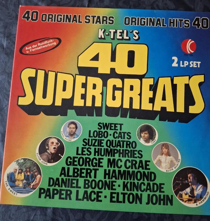 40 Super Greats 2 vinly LP van K----Tel`s uniek, Cd's en Dvd's, Vinyl | Pop, Gebruikt, 1960 tot 1980, 12 inch, Ophalen of Verzenden