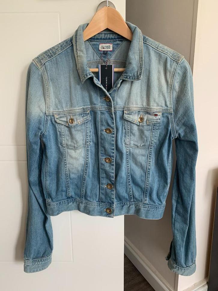 Tommy Hilfiger korte spijkerjas denim jeans jack jas maat S, Kleding | Dames, Jasjes, Kostuums en Pakken, Nieuw, Jasje, Maat 36 (S)