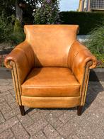 Schapenleren fauteuil, Huis en Inrichting, Fauteuils, Ophalen, Gebruikt, 50 tot 75 cm, Leer