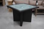 Vierkante tuintafel wicker glas 100x100 terras (4x), Ophalen, Nieuw