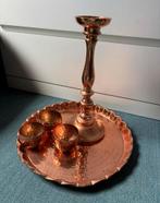 Rose Gouden Kandelaar Set met Schaal, Ophalen, Overige kleuren, Nieuw, Metaal