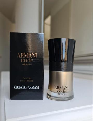 Armani Code Absolu Parfum 30ml Heren Origineel DISCONTINUED
 beschikbaar voor biedingen