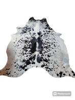 Koeienvel koeienhuid vloerkleed XL peper en zout zwart wit, Overige vormen, 200 cm of meer, 150 tot 200 cm, Gebruikt
