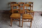 Prachtige set 5 eiken houten eetkamer stoelen, boerenstoelen, Antiek en Kunst, Antiek | Meubels | Stoelen en Banken, Verzenden