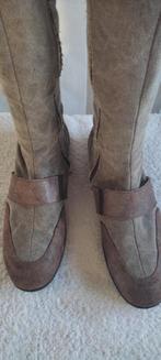 Stoere bruine canvas laars, maat 39, Hoge laarzen, Bruin, Verzenden, Zo goed als nieuw