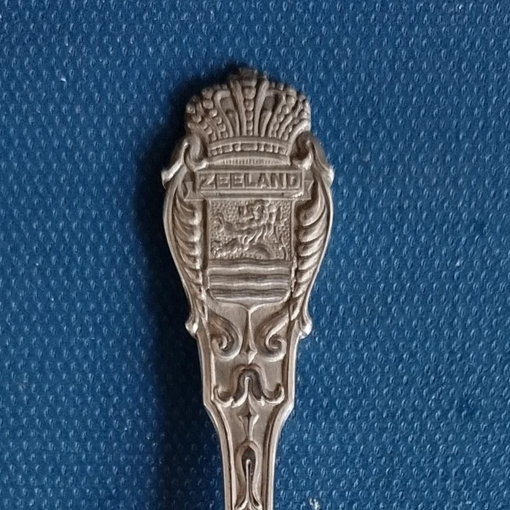 verzilverd lepeltje wapen provincie Zeeland (A kroontje H), Ophalen of Verzenden
