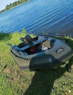 Rubberboor karpervissen + elektrische motor, Watersport en Boten, Hengelsport | Karpervissen, Ophalen, Zo goed als nieuw, Complete set