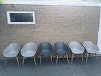 Tuinstoelen 6 stuks taupe en grijs, Ophalen, Gebruikt, Kunststof, Stapelbaar