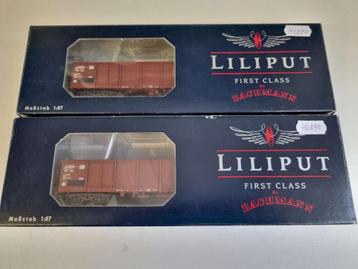 Liliput L224401/L224411 - Goederenwagons van de DB uit Ep IV beschikbaar voor biedingen