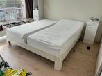Witte AUPING auronde bed van 180 bij 200 incl matrassen, Wit, Tweepersoons, Ophalen of Verzenden, 180 cm