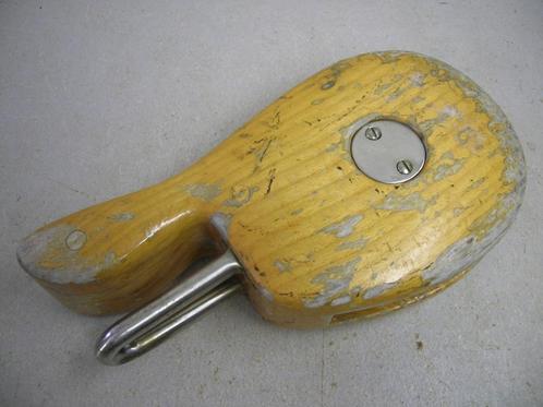 Houten blok, katrol, Hakblok, enkelschijfs, 16 -18 mm, Watersport en Boten, Accessoires en Onderhoud, Gebruikt, Lijn of Blok, Ophalen of Verzenden